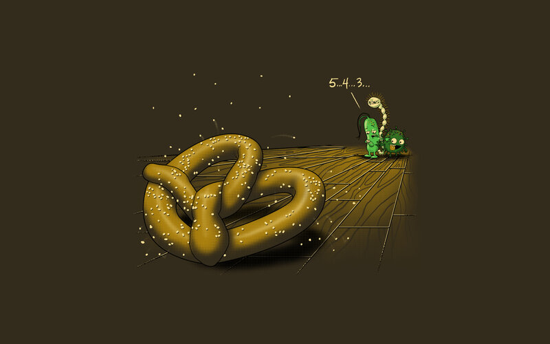 Bacteria counting down to a pretzel