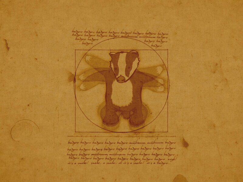 Badger in Vitruvian style