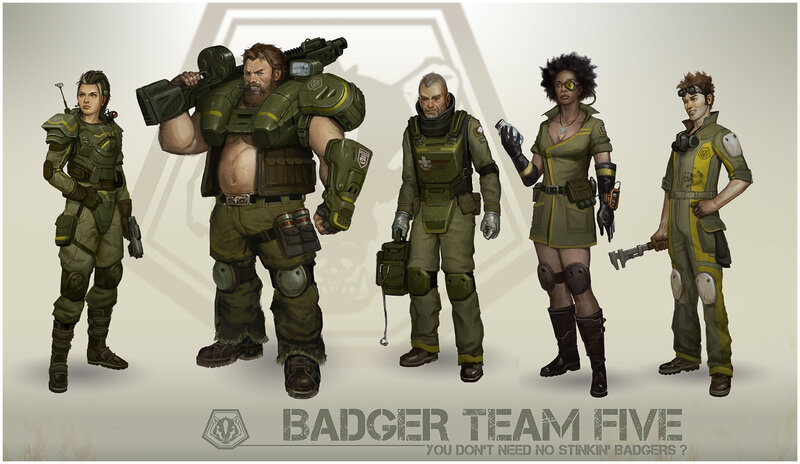 Badger Team Five concept art