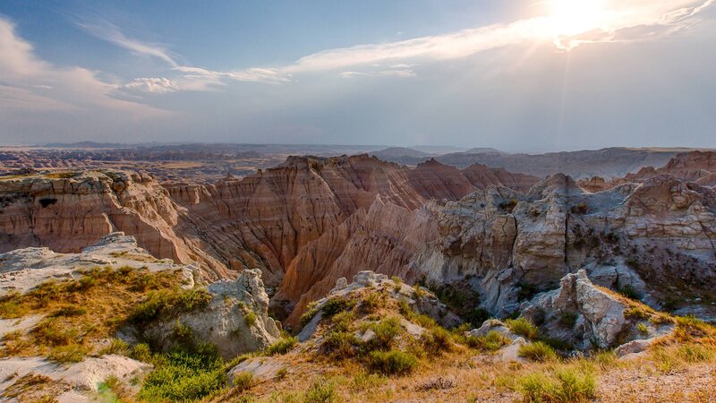 Badlands Canyon Landscape — Brown, Dramatic
