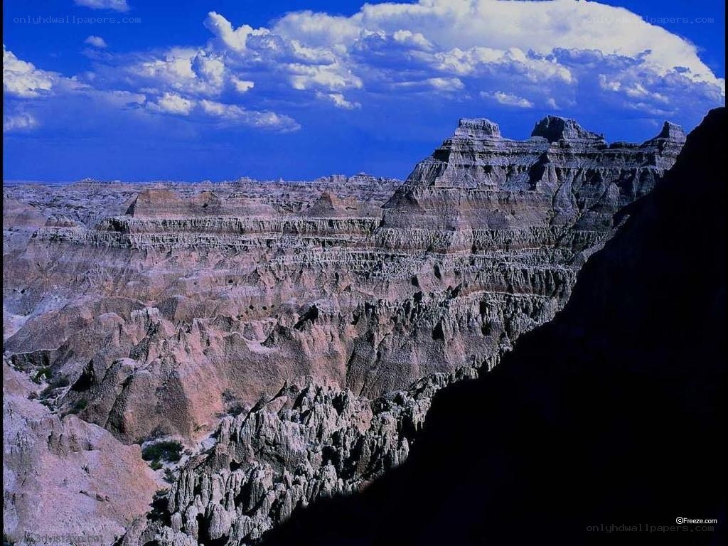 Badlands canyon landscape