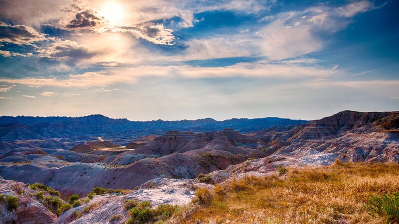 Badlands Landscape — Blue