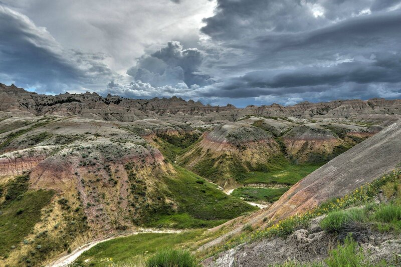 Badlands Landscape — Gray