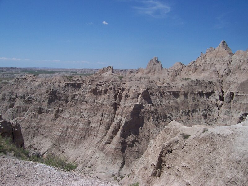 Badlands rock formations