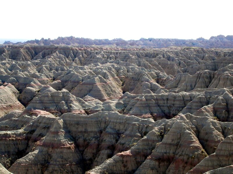 Badlands rock formations