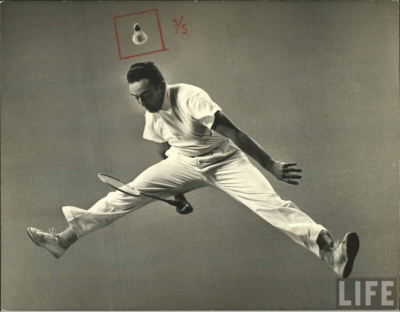 badminton player in action