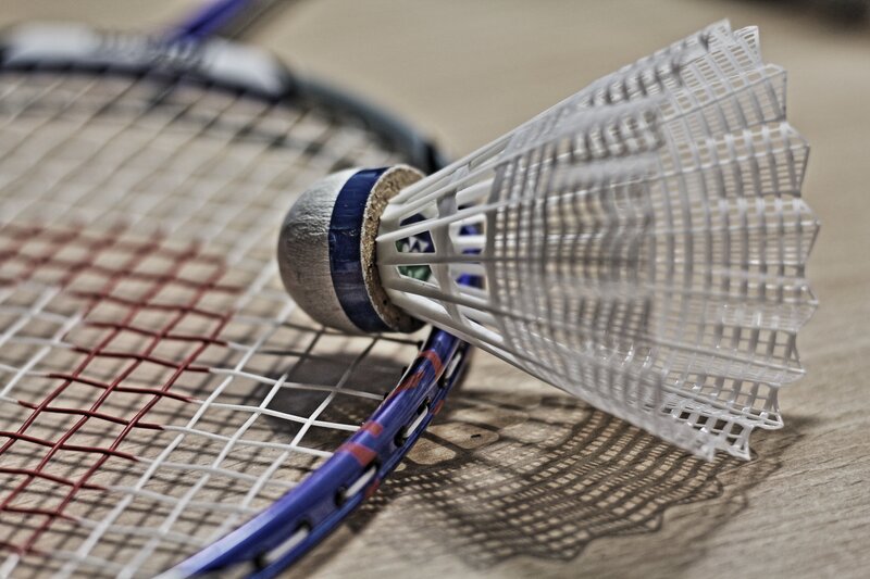 Badminton racket and shuttlecock