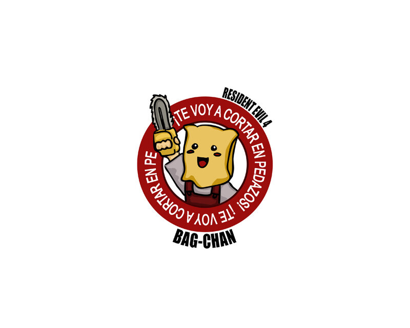Bag-Chan logo with chainsaw