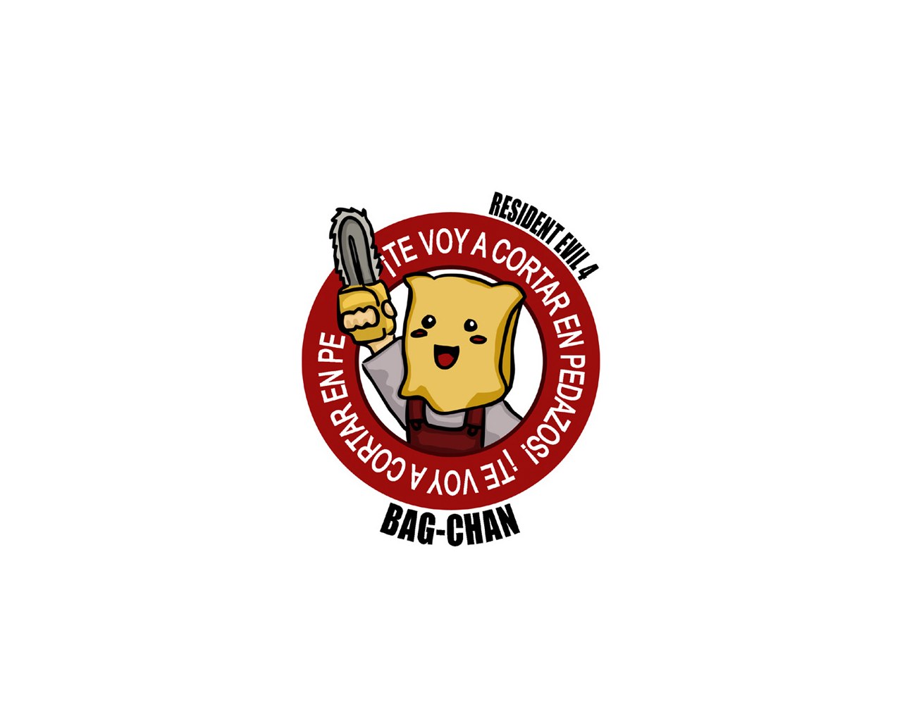 Bag-Chan logo with chainsaw