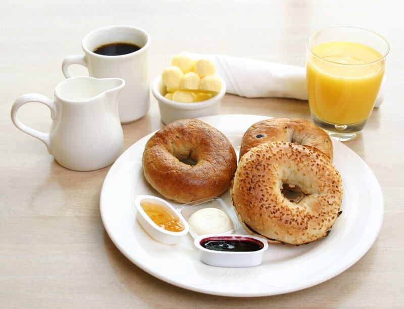 Bagels with Toppings — White, Calm