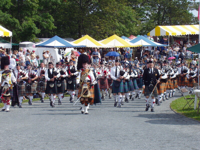 Bagpipe parade at festival