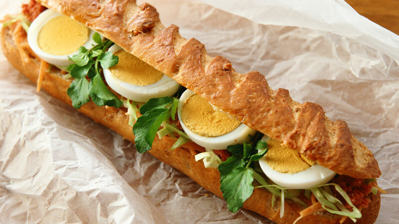 Baguette Sandwich — Brown, Appetizing