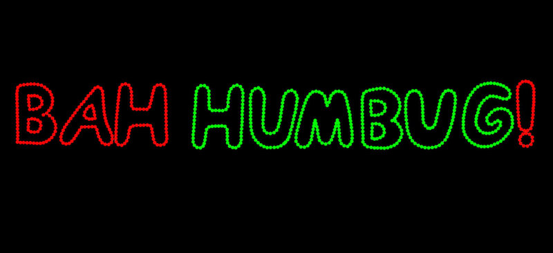 Bah Humbug text sign