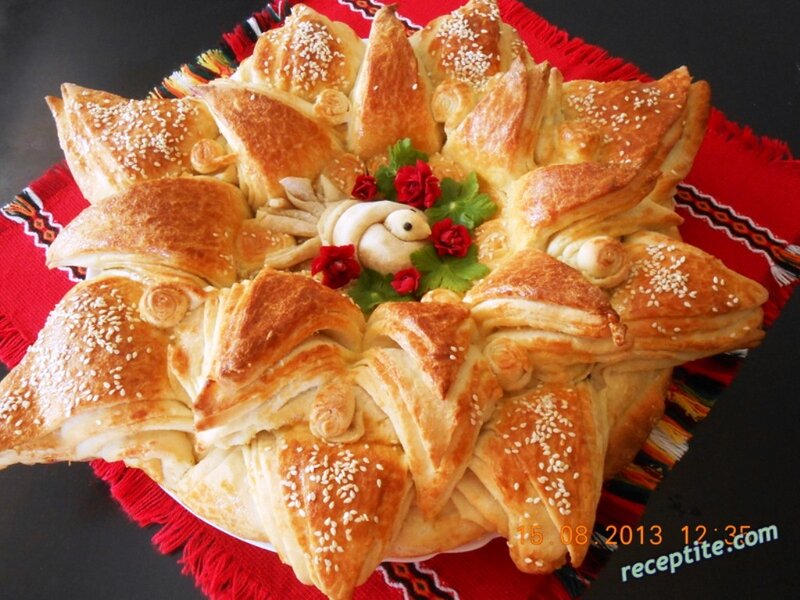 Baked Bread Wreath