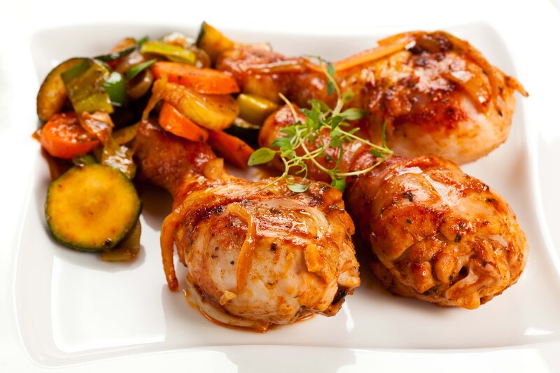 Baked chicken with vegetables