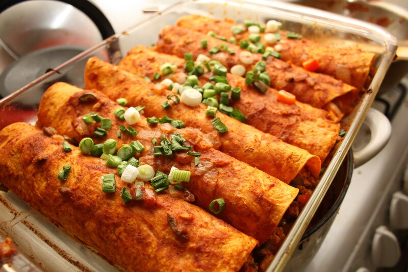 Baked Enchiladas in Dish