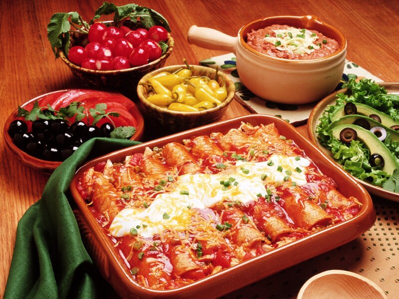 Baked Enchiladas with Toppings