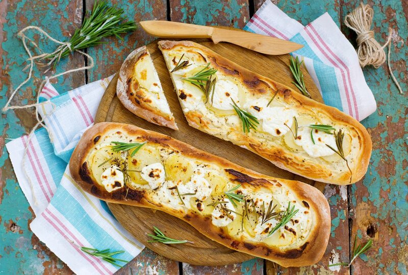 Baked Flatbread with Cheese