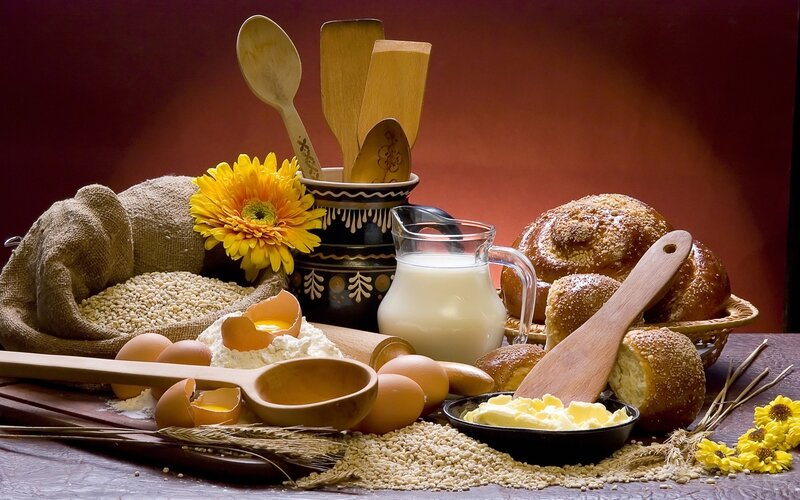 Baked Goods and Ingredients — Brown, Warm