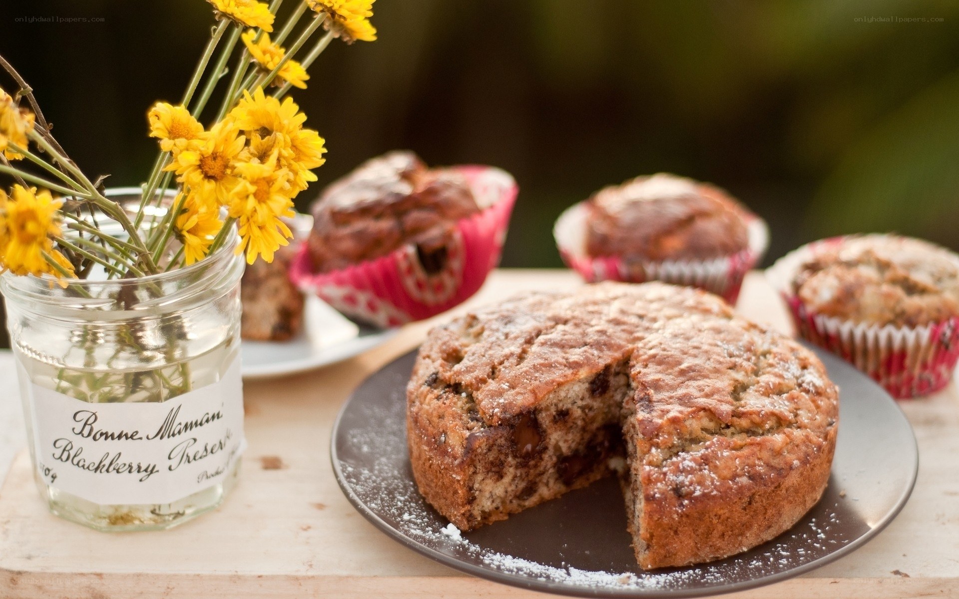 Baked goods with yellow flowers