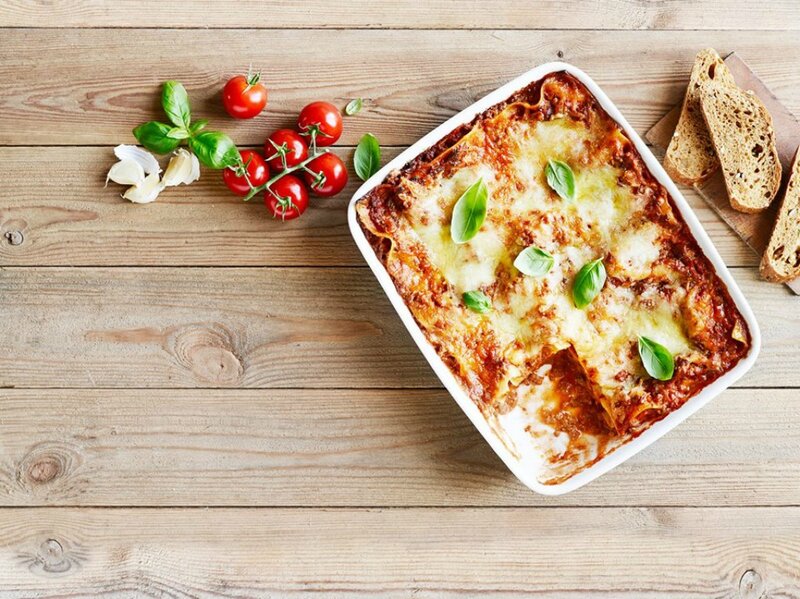 Baked Lasagna in Dish