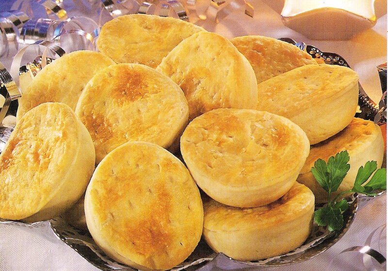 Baked pastries on a platter