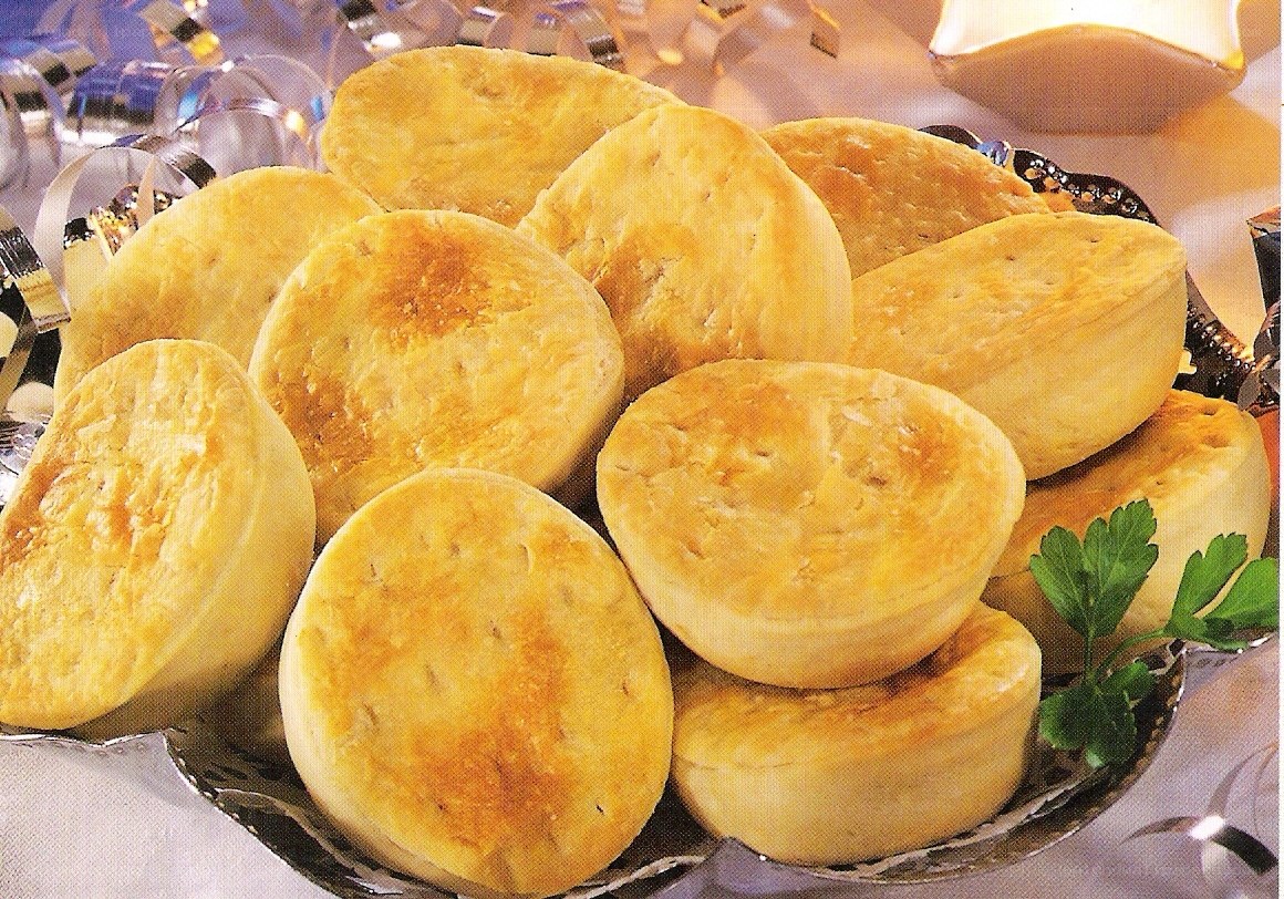 Baked pastries on a platter
