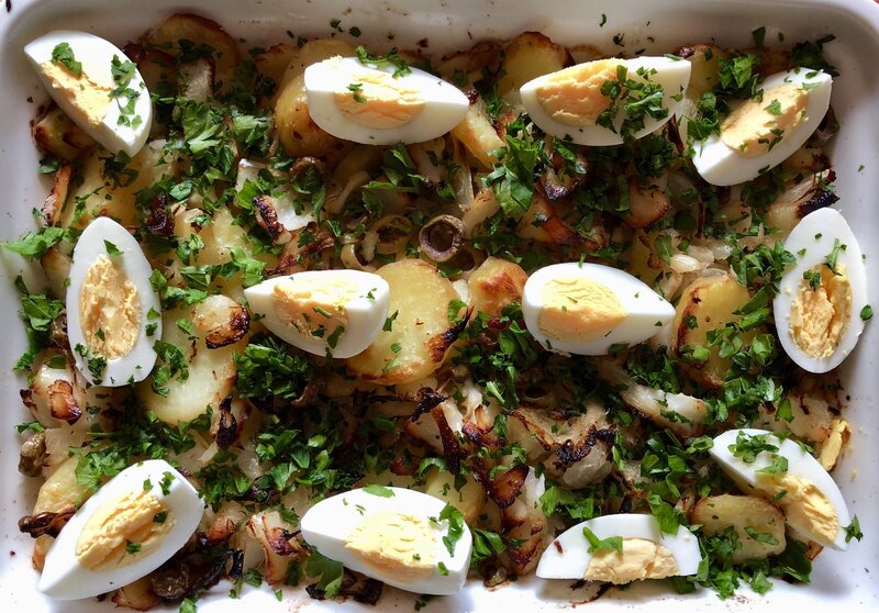 Baked Potatoes with Eggs