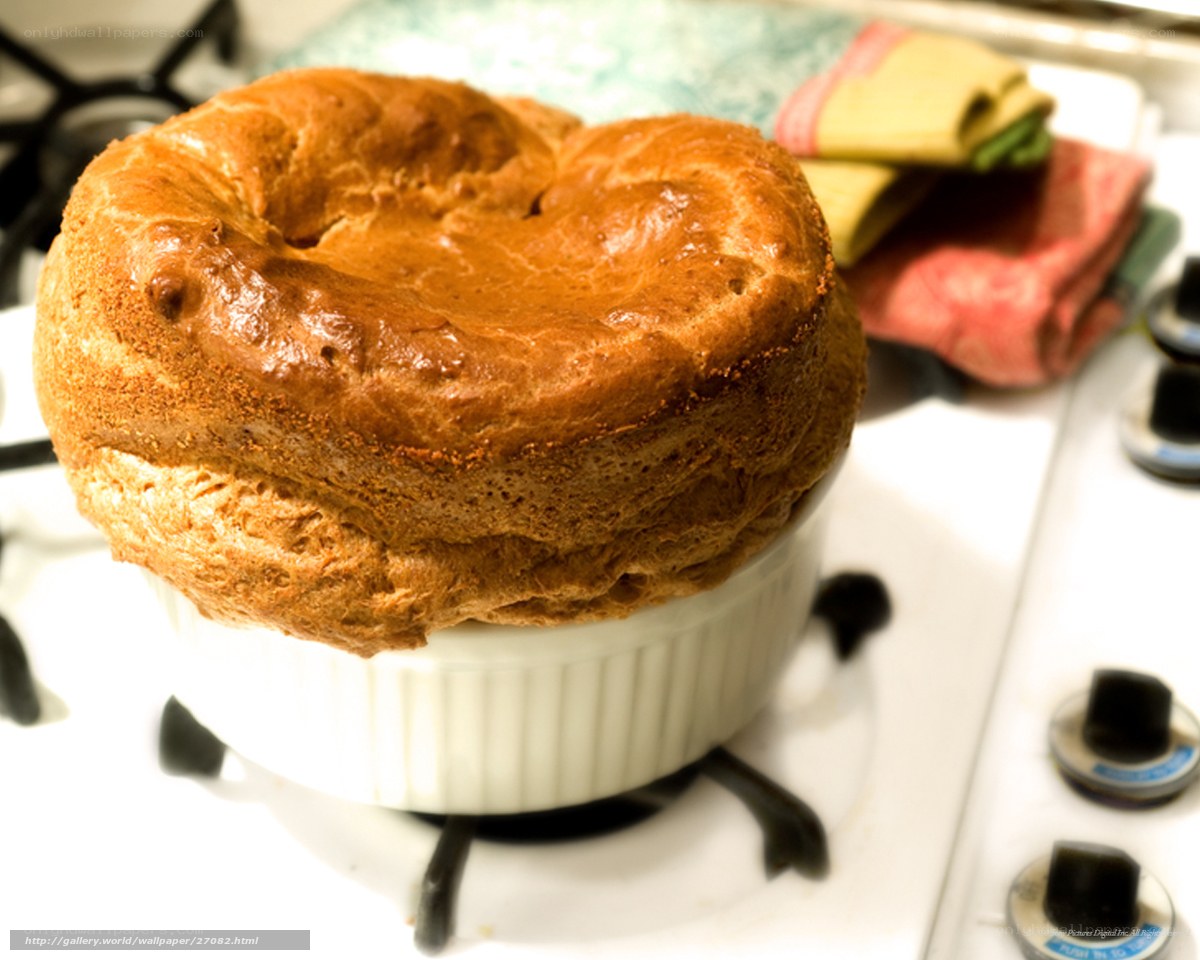 Baked souffle on stovetop