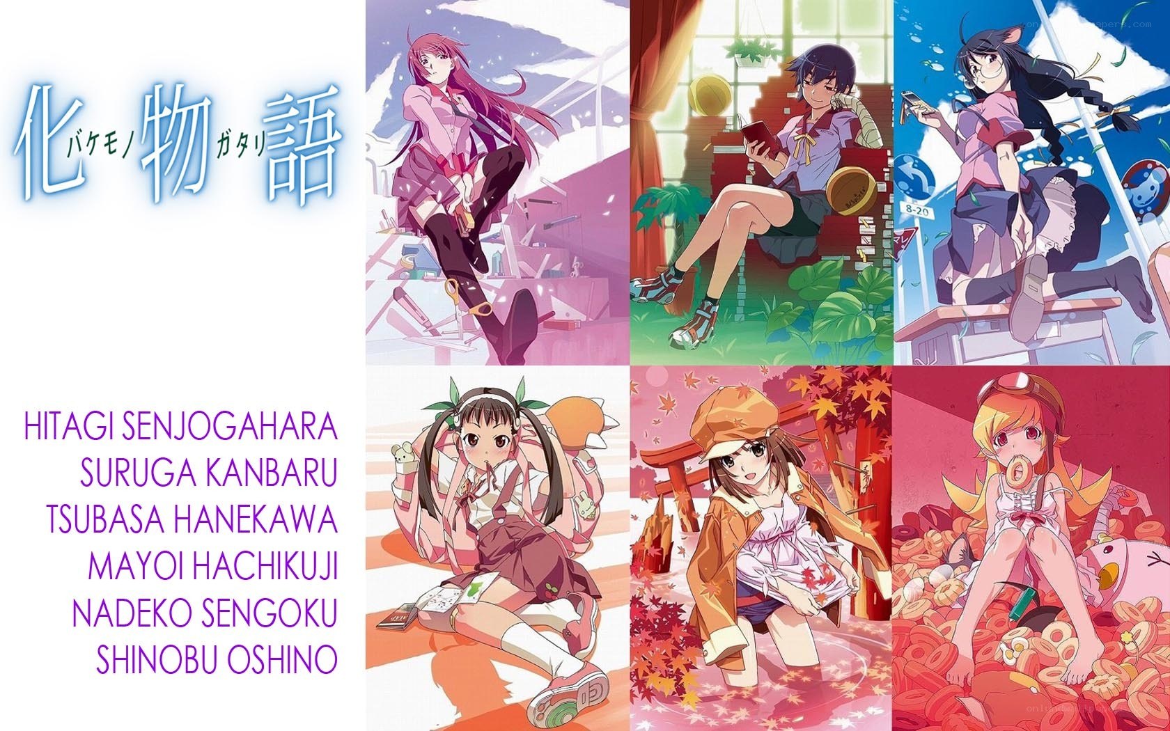 Bakemonogatari anime characters