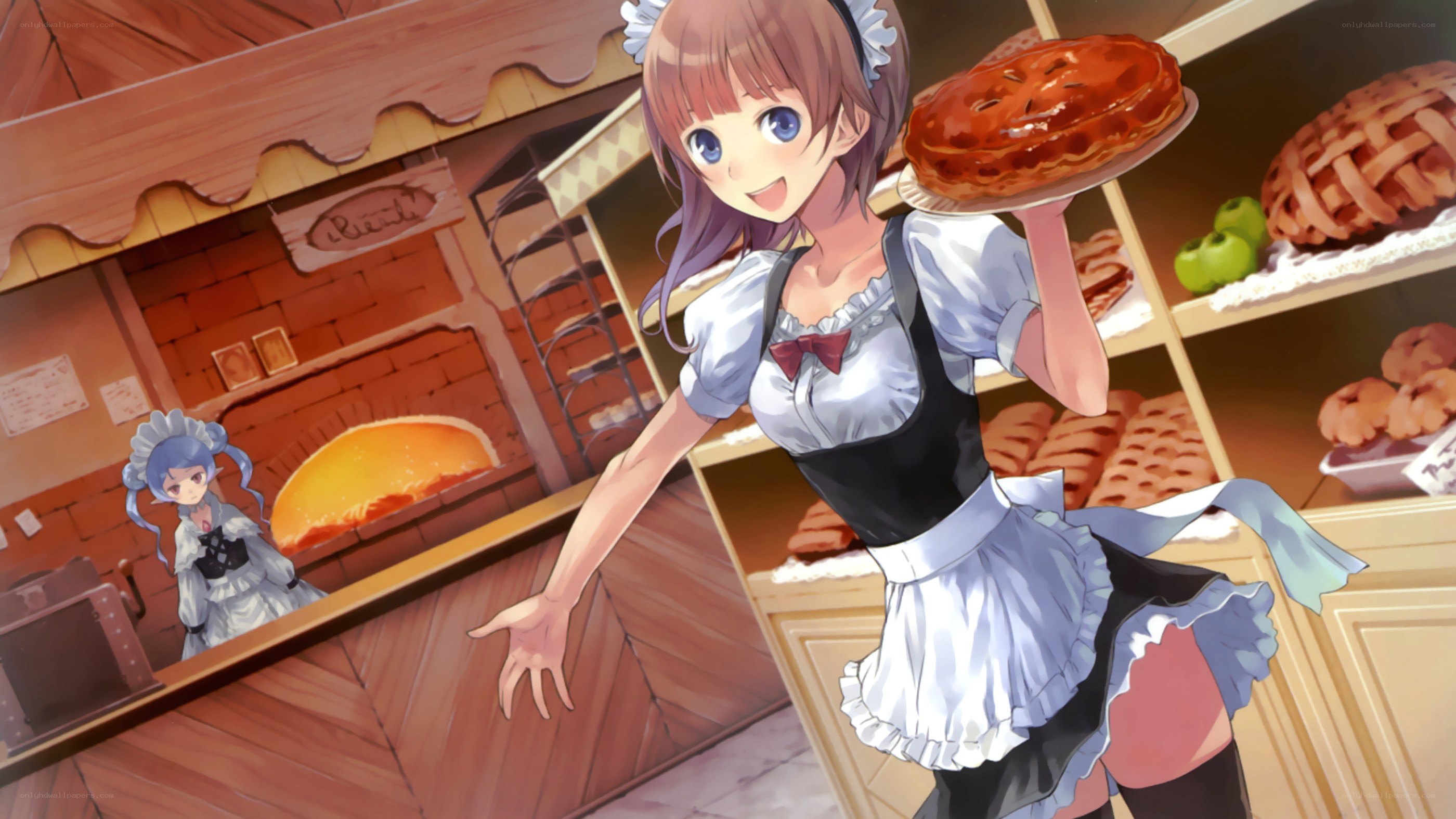 Baker girl with pie