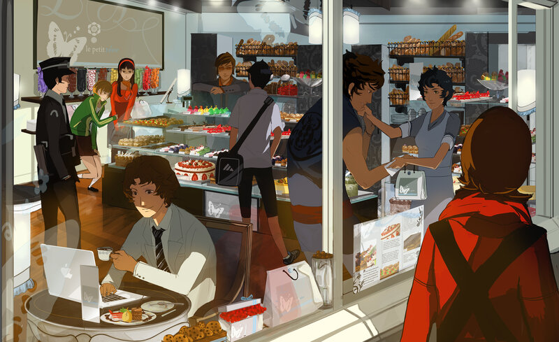 Bakery shop scene