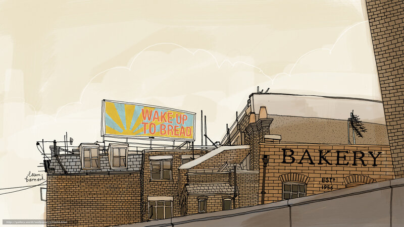 Bakery with billboard