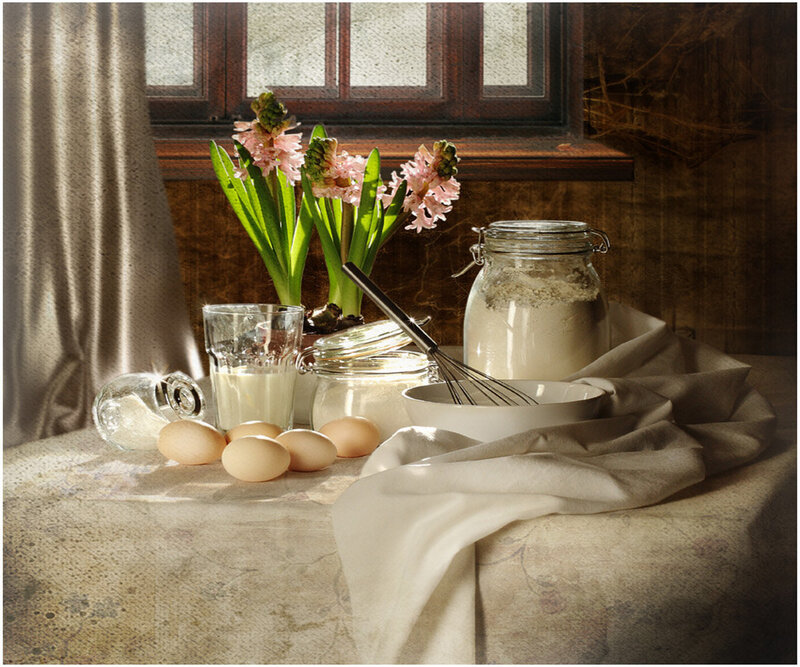 Baking Ingredients on Table