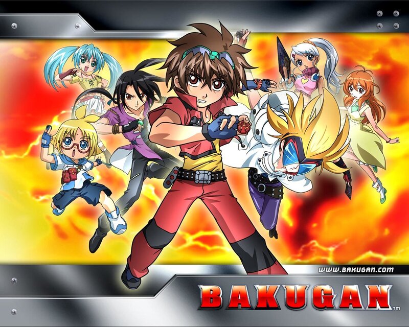 Bakugan characters in action
