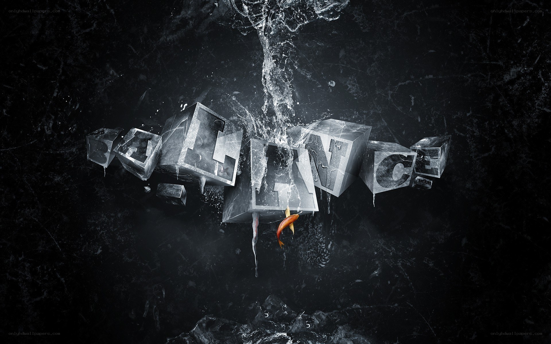 Balance in ice cubes