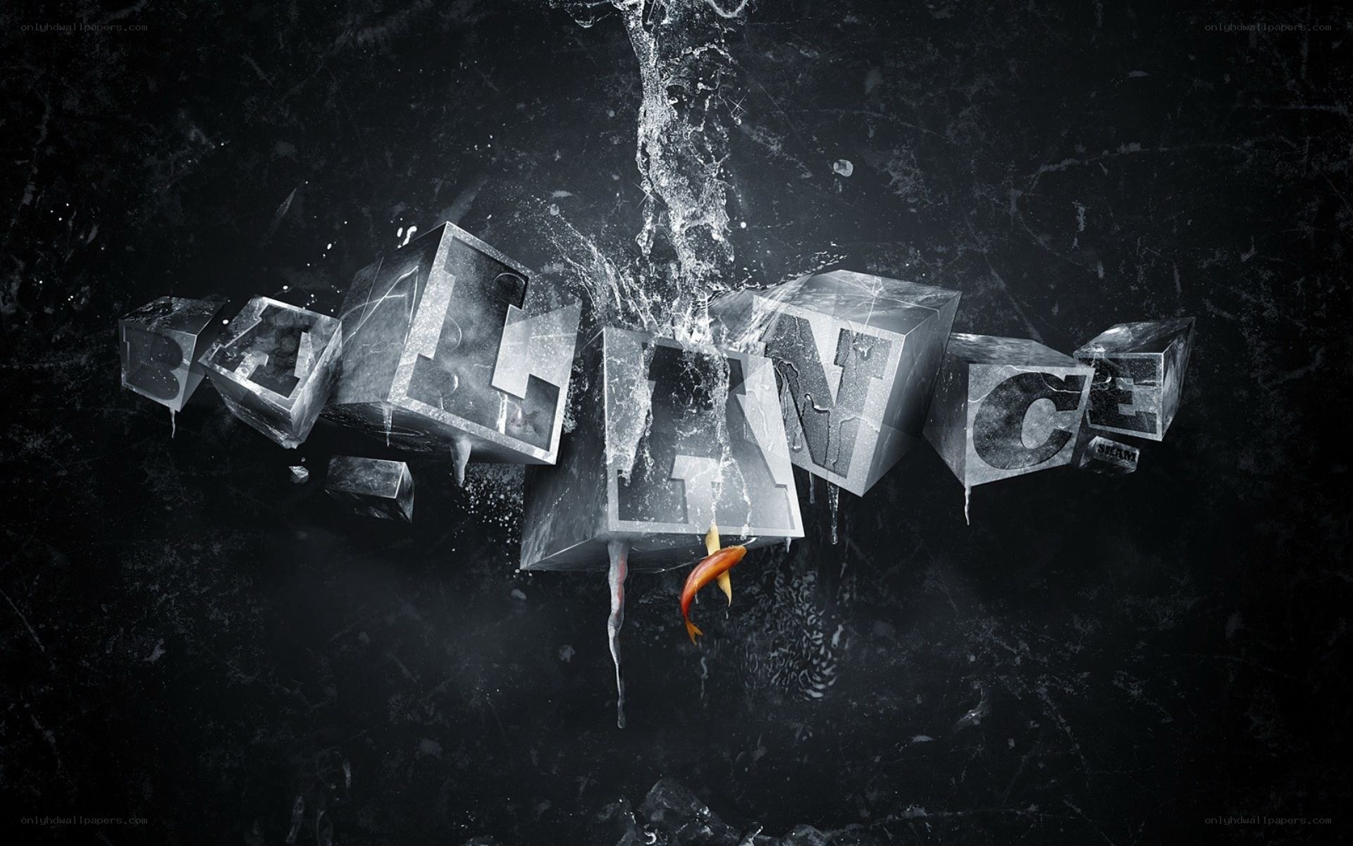 Balance in ice cubes