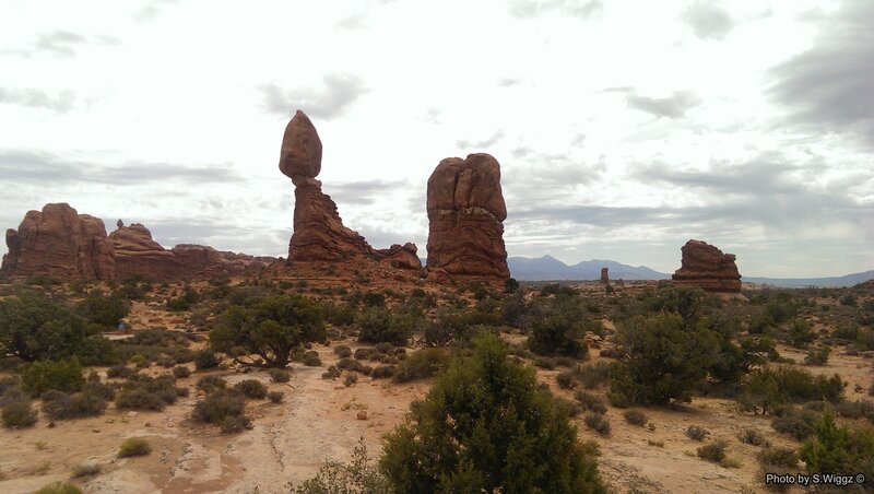 Balanced Rock Formation — Brown, Arid