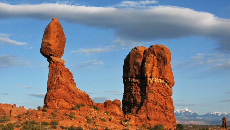 Balanced Rock Formations — Red, Dramatic, Afternoon