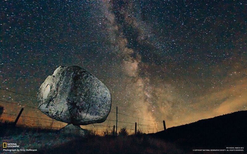 Balanced Rock under Stars — Black