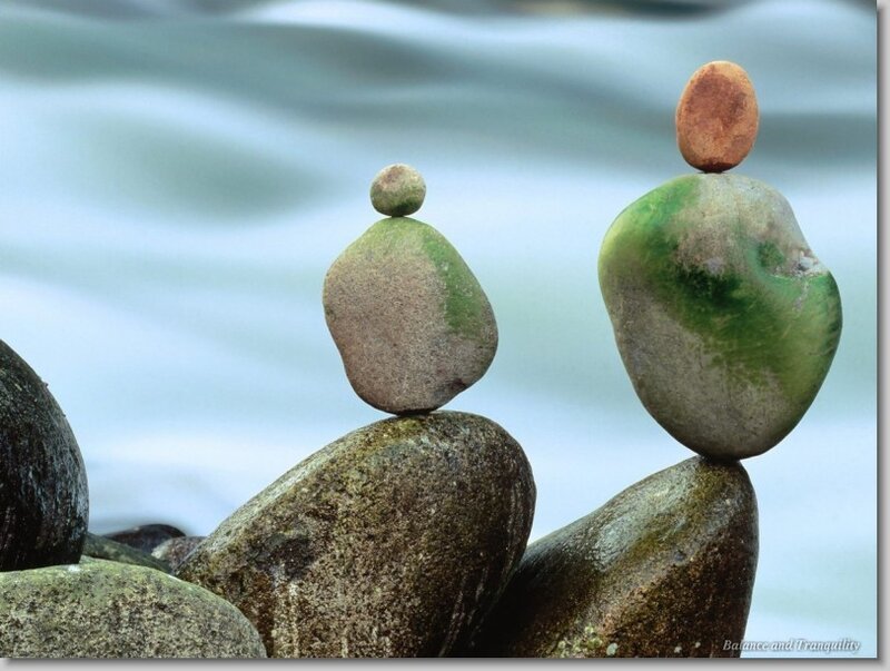 Balanced Rocks on Beach
