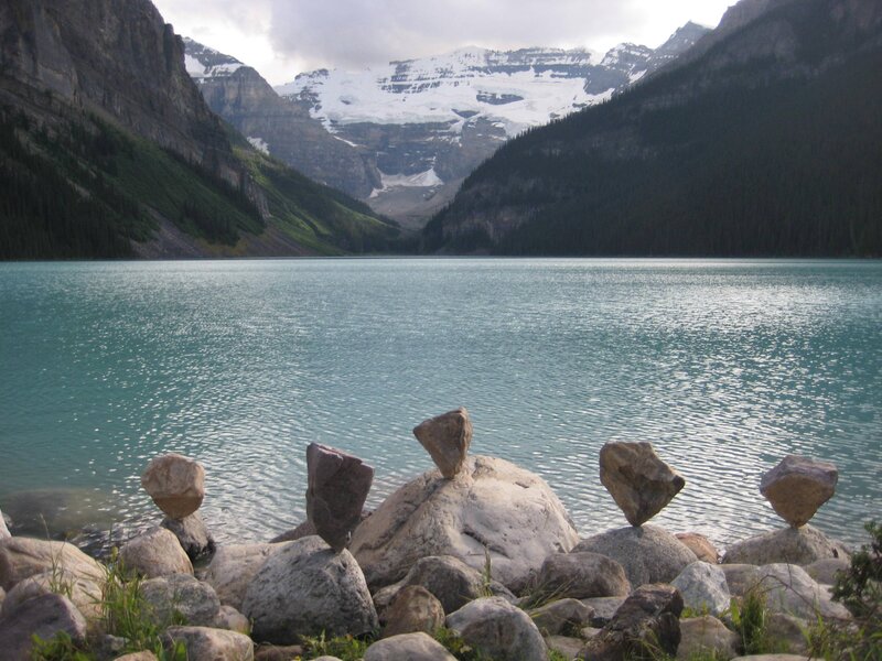 Balanced Rocks on Lake Shore