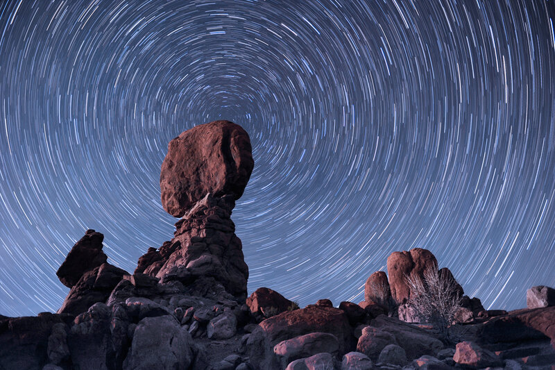 Balancing Rock Formation — Blue
