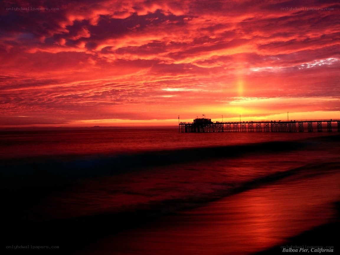 Balboa Pier at sunset