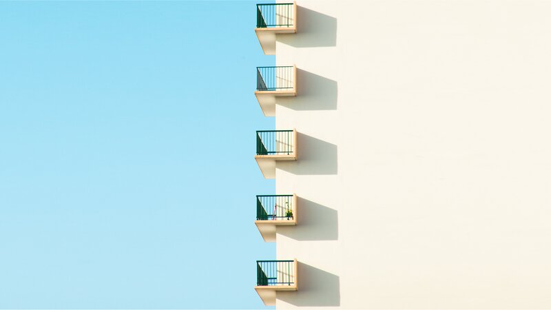 Balconies on White Building