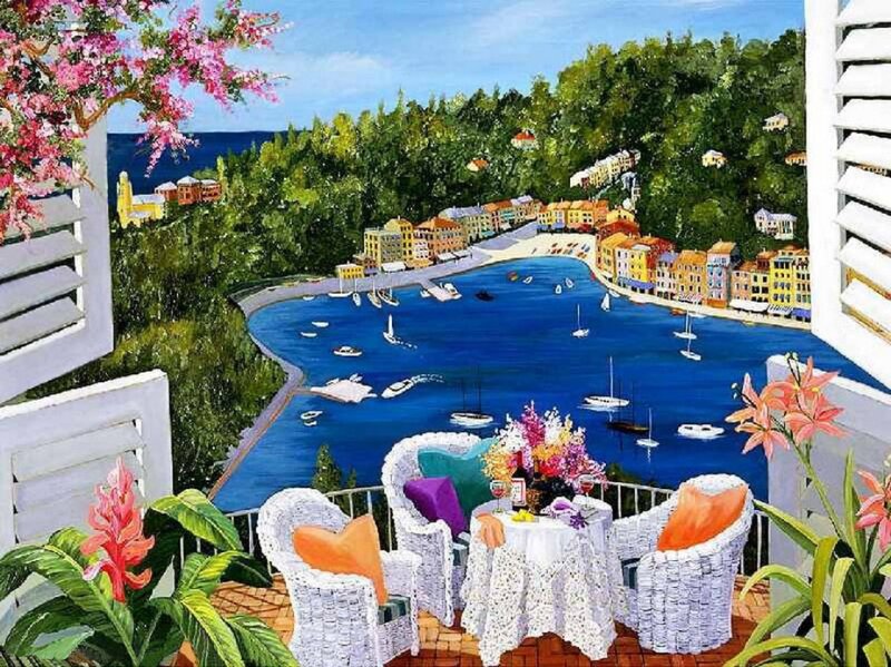 Balcony Overlooking Harbor