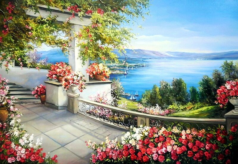 Balcony Overlooking Lake