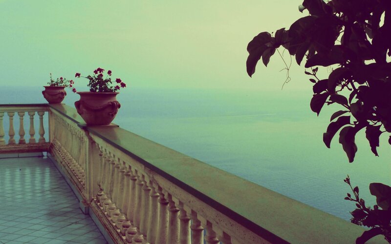 Balcony Overlooking Sea — Green