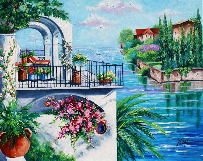 Balcony Overlooking Water
