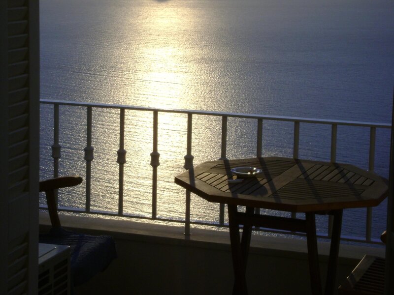 Balcony Table Overlooking Sea